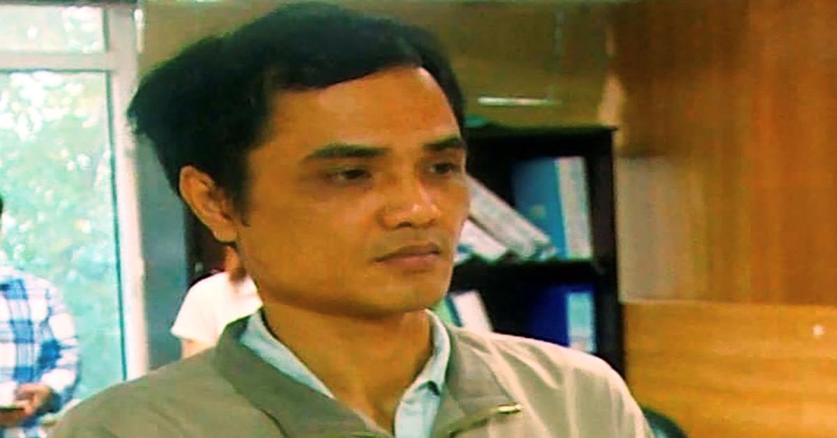 Ông Nguyễn Chí Uy khi bị bắt, hồi tháng 12/2019. Ảnh: Công an cung cấp.