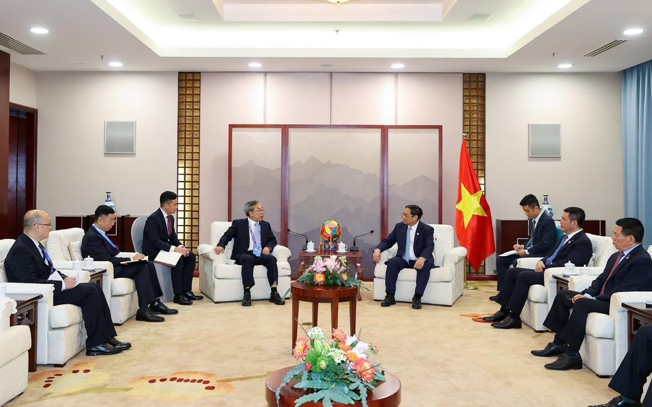 Thủ tướng Phạm Minh Chính tiếp ông Ngô Vân, Phó Tổng Giám đốc Tập đoàn Xây dựng năng lượng Trung Quốc