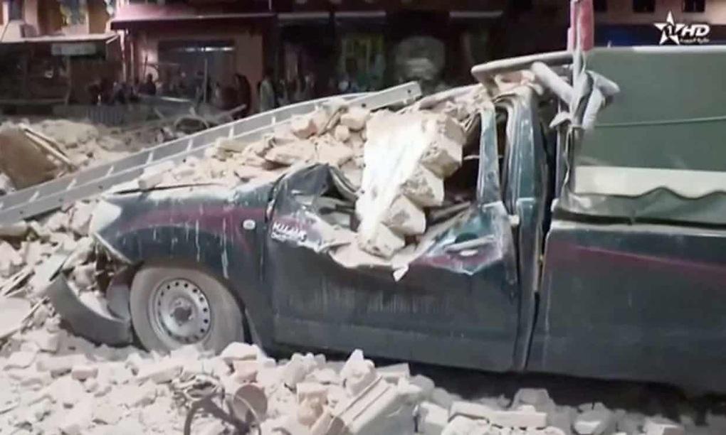 Video trận động đất Morocco khiến 1.037 người chết, làm đổ sập ngôi nhà - 1