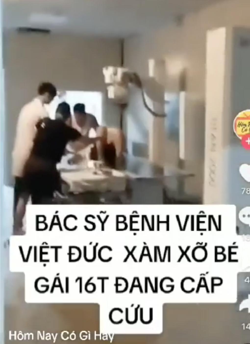 Xác minh clip tố bác sĩ bệnh viện Việt Đức sàm sỡ thiếu nữ đang cấp cứu - 1